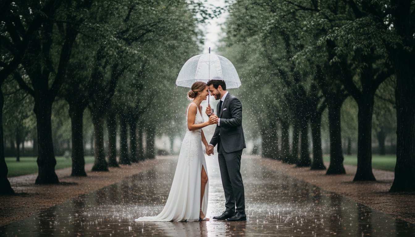 Mariage sous la pluie : Pourquoi votre photographe adore ce que vous redoutez